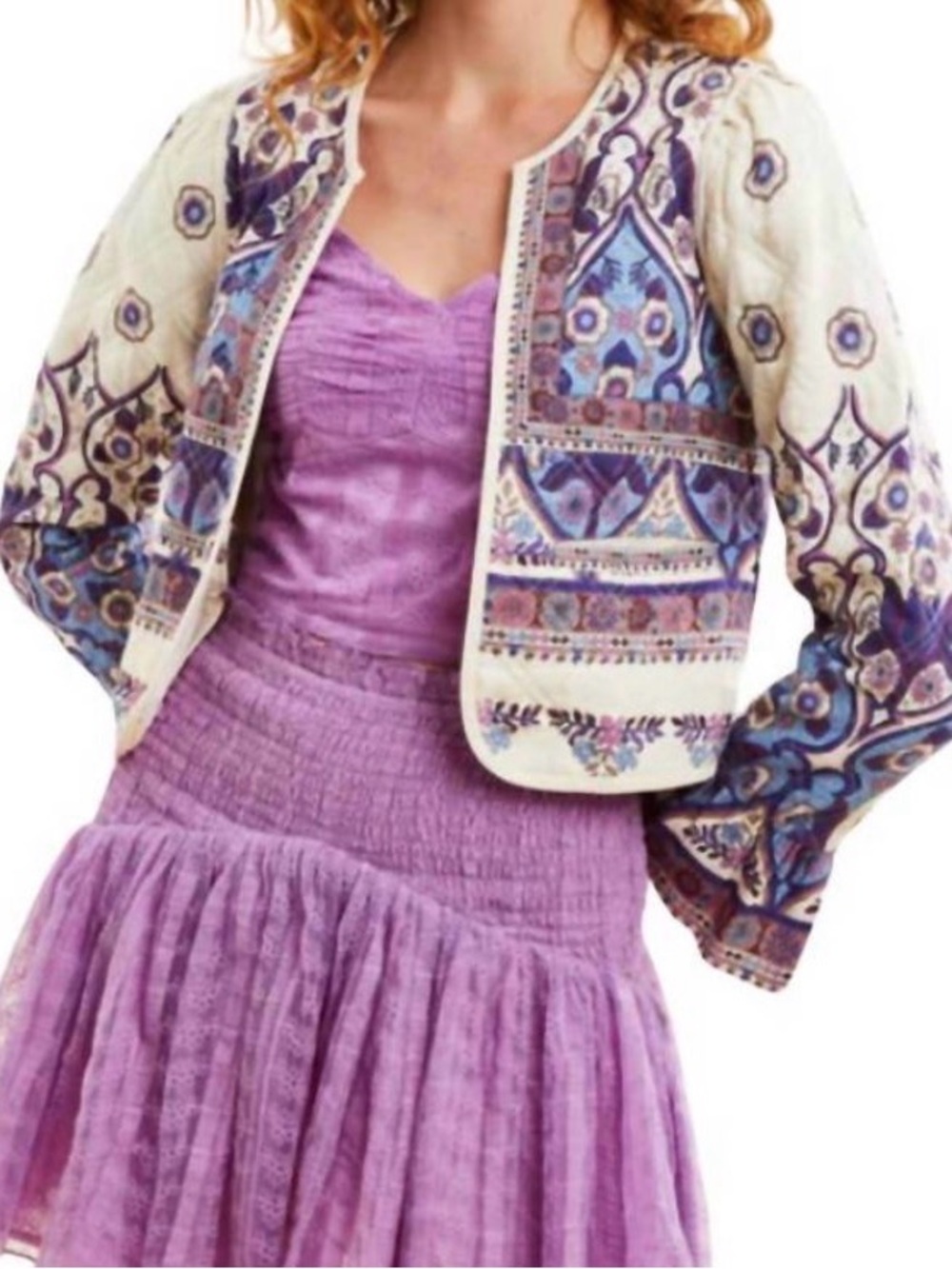 Love the Label Jaelyn‎ Quilted Jacket Boho Revival Artisan XS